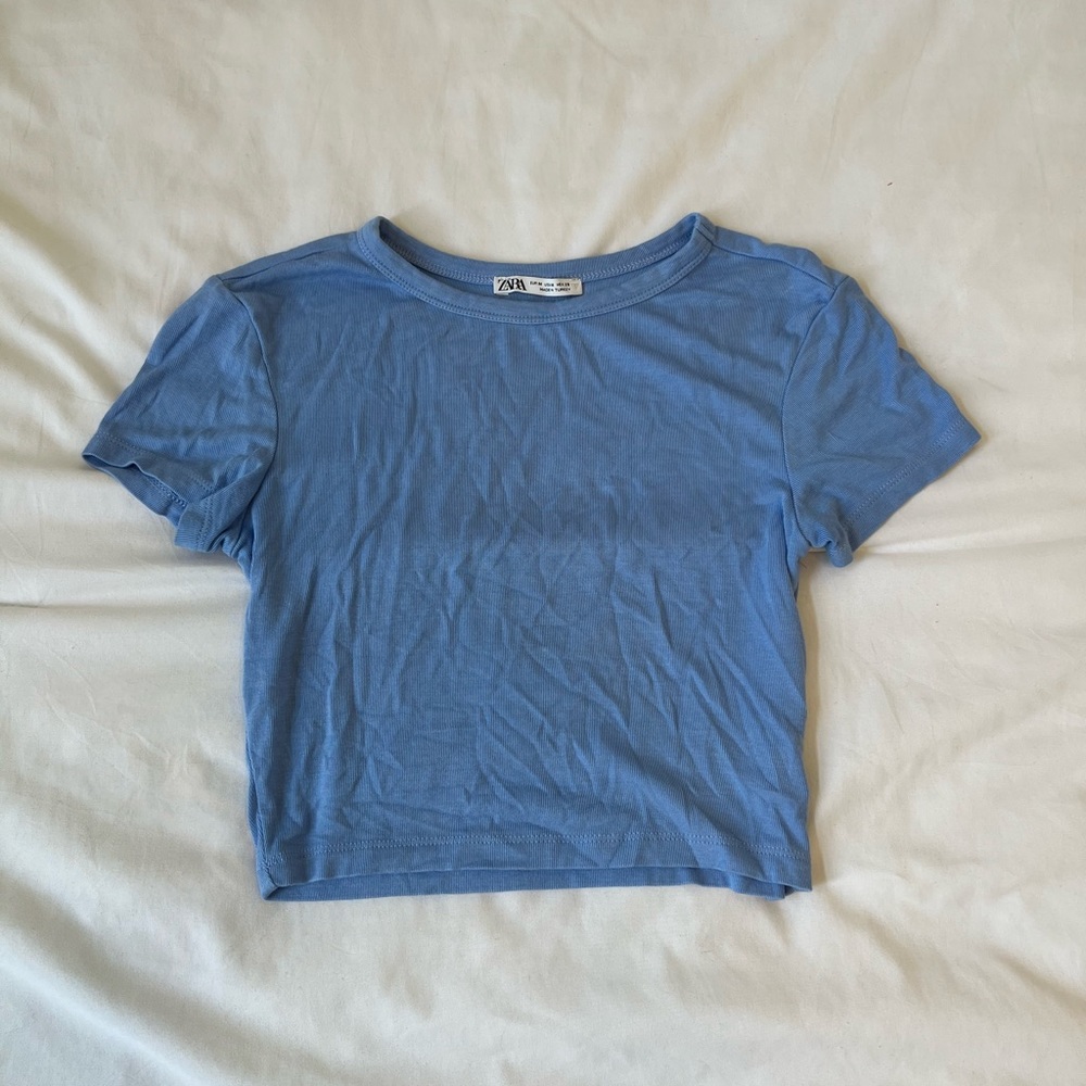 zara cropped tee